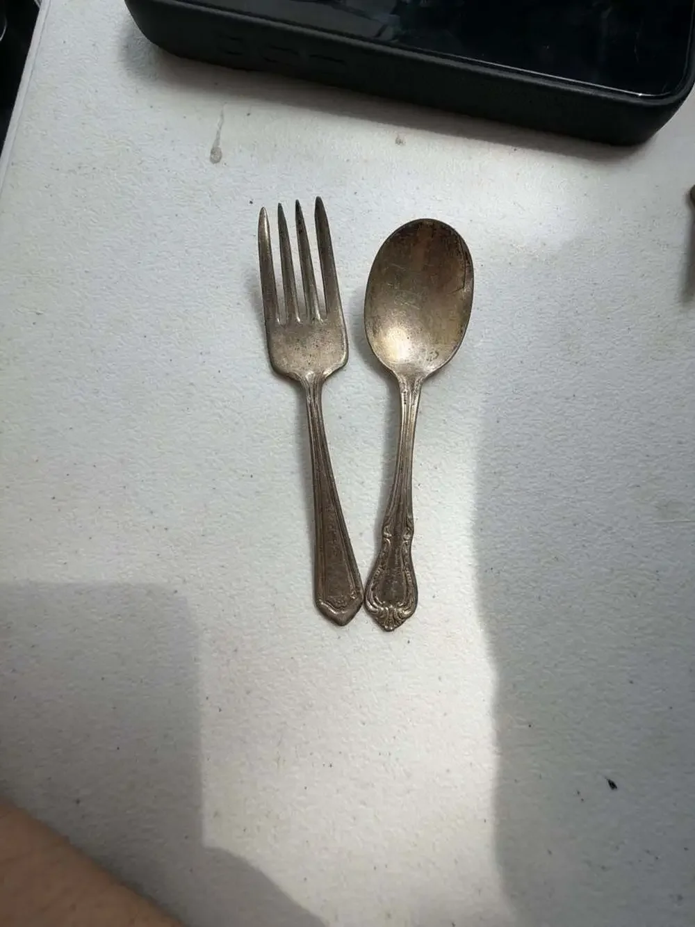 Winthrop Silver Plate Vintage Children's Fork and Spoon Set